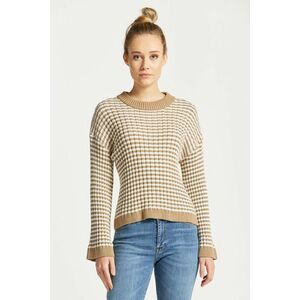 PULÓVER GANT STRIPE COTTON RIB C-NECK DARK KHAKI kép