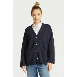 KARDIGÁN GANT RELAXED V-NECK CARDIGAN EVENING BLUE kép