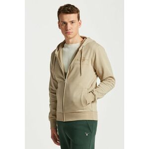 MELEGÍTŐ FELSŐ GANT REG TONAL SHIELD ZIP HOODIE CONCRETE BEIGE kép