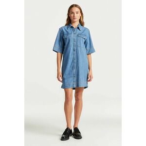 RUHA GANT REG SS DENIM SHIRT DRESS INDIGO kép