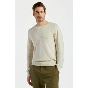 PULÓVER GANT COTTON LINEN C-NECK PUTTY kép