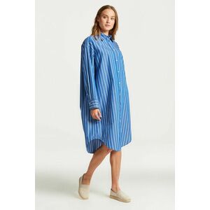 RUHA GANT OS STRIPED SHIRT DRESS LAPIS BLUE kép