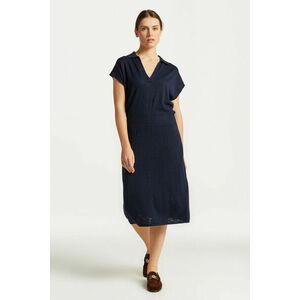 RUHA GANT LINEN-BLEND COLLAR DRESS EVENING BLUE kép