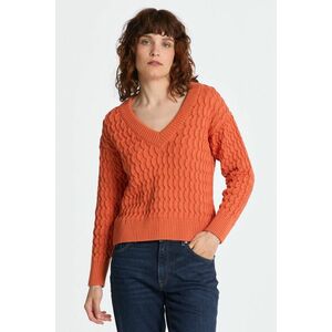 PULÓVER GANT COTTON TEXTURE V-NECK PALE CORAL kép