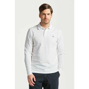 PÓLÓ GANT ORIGINAL PIQUE LS RUGGER WHITE kép