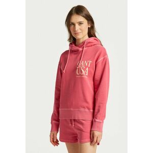 MELEGÍTŐ FELSŐ GANT SUNFADED GANT USA HOODIE MAGENTA PINK kép