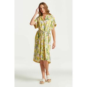 RUHA GANT RELAXED IRIS PRINT CAFTAN DRESS CANARY YELLOW kép