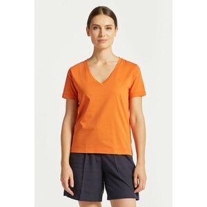 PÓLÓ GANT ORIGINAL V-NECK SS T-SHIRT PUMPKIN ORANGE kép