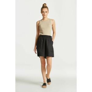 RÖVIDNADRÁG GANT LINEN PULL ON SHORTS EBONY BLACK kép