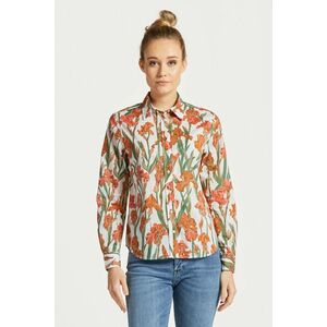 ING GANT REGULAR IRIS PRINT COT VOILE SHIRT EGGSHELL kép