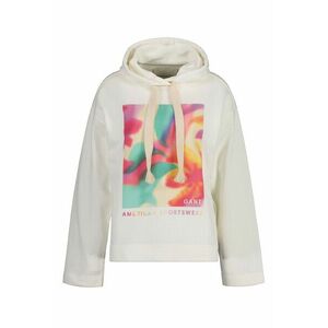 MELEGÍTŐ FELSŐ GANT RELAXED FLORAL GRAPHIC HOODIE EGGSHELL kép