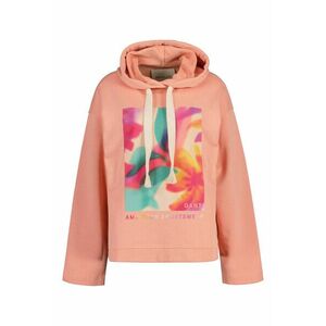 MELEGÍTŐ FELSŐ GANT RELAXED FLORAL GRAPHIC HOODIE GUAVA ORANGE kép