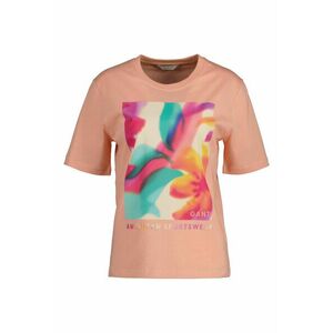 PÓLÓ GANT RELAXED FLORAL GRAPHIC SS T-SHIRT GUAVA ORANGE kép