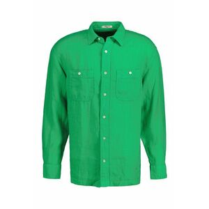 ING GANT REL GMNT DYED LINEN SHIRT MID GREEN kép