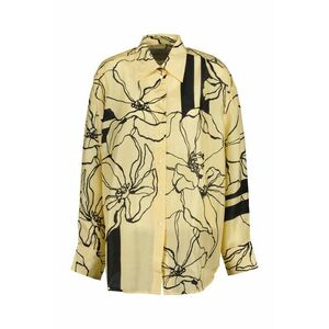 ING GANT OS LINE DRAWING SILK SHIRT DUSTY LIGHT YELLOW kép