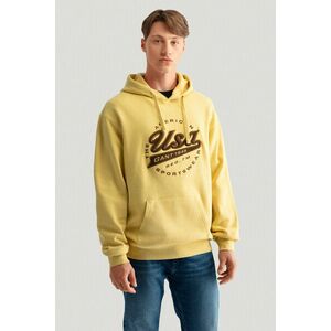 MELEGÍTŐ FELSŐ GANT USA HOODIE LIGHT MUSTARD YELLOW kép