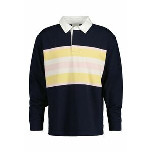 PÓLÓ GANT COLORBLOCK LS RUGGER EVENING BLUE kép