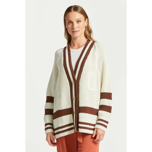 KARDIGÁN GANT OVERSIZED GANT VARSITY CARDIGAN CREAM3 kép