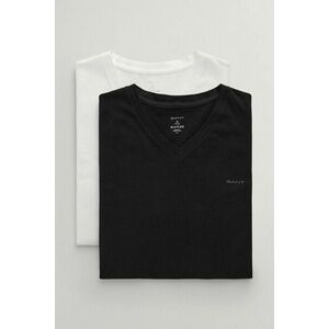 ALSÓNEMŰ GANT V-NECK T-SHIRT 2-PACK BLACK / WHITE kép