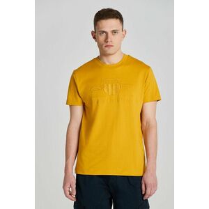 PÓLÓ GANT REG TONAL SHIELD SS T-SHIRT DARK MUSTARD YELLOW kép