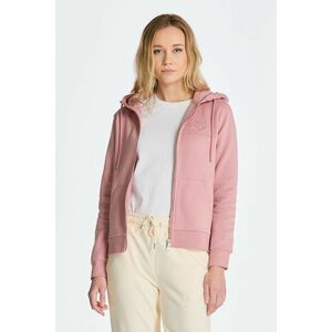 MELEGÍTŐ FELSŐ GANT REG TONAL SHIELD ZIP HOODIE CALIFORNIA PINK MELANGE kép