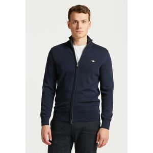 PULÓVER GANT CASUAL COTTON ZIP CARDIGAN EVENING BLUE kép