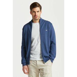 PULÓVER GANT CASUAL COTTON ZIP CARDIGAN DARK JEANSBLUE MELANGE kép