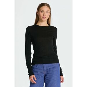 PÓLÓ GANT SLIM LIGHTWEIGHT LS T-SHIRT BLACK kép