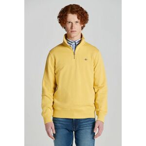 MELEGÍTŐ FELSŐ GANT REG SHIELD HALF ZIP SWEAT PARCHMENT YELLOW kép