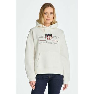 MELEGÍTŐ FELSŐ GANT REL ARCHIVE SHIELD HOODIE EGGSHELL kép