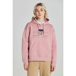 MELEGÍTŐ FELSŐ GANT REL ARCHIVE SHIELD HOODIE CALIFORNIA PINK MELANGE kép