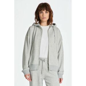 MELEGÍTŐ FELSŐ GANT REL SHIELD ZIP HOODIE LIGHT GREY MELANGE kép