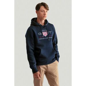 MELEGÍTŐ FELSŐ GANT REG ARCHIVE SHIELD HOODIE EVENING BLUE kép