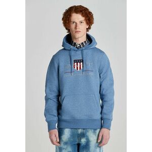 MELEGÍTŐ FELSŐ GANT REG ARCHIVE SHIELD HOODIE DENIM BLUE MEL kép