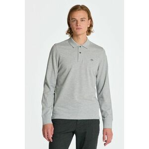 PÓLÓ GANT REG SHIELD LS PIQUE RUGGER GREY MELANGE kép