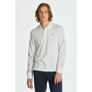 PÓLÓ GANT REG SHIELD LS PIQUE RUGGER WHITE kép