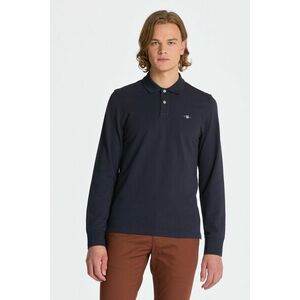 PÓLÓ GANT REG SHIELD LS PIQUE RUGGER EVENING BLUE kép