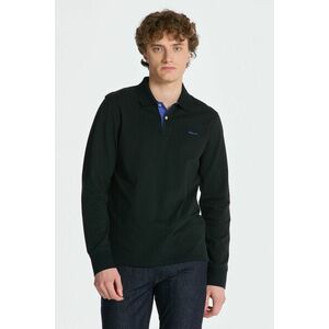 PÓLÓ GANT REG CONTRAST PIQUE LS RUGGER BLACK kép