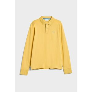 PÓLÓ GANT REG CONTRAST PIQUE LS RUGGER PARCHMENT YELLOW kép