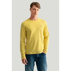 PÓLÓ GANT REG SHIELD LS T-SHIRT PARCHMENT YELLOW kép