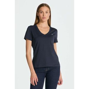 PÓLÓ GANT REG SHIELD SS V-NECK T-SHIRT EVENING BLUE kép