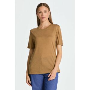 PÓLÓ GANT REL DRAPED SS T-SHIRT WARM KHAKI kép