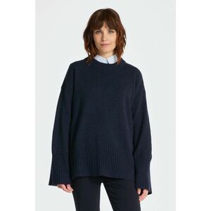 PULÓVER GANT D1. LOUNGE C-NECK SWEATER EVENING BLUE kép