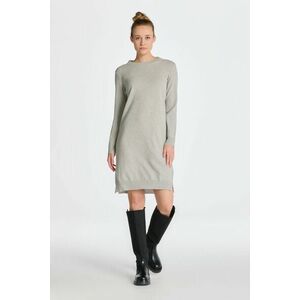 RUHA GANT SUPERFINE LAMBSWOOL DRESS LIGHT GREY MELANGE kép