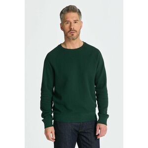 MELEGÍTŐ FELSŐ GANT WAFFLE TEXTURE C-NECK TARTAN GREEN kép