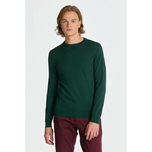 PULÓVER GANT FINE COTTON C-NECK TARTAN GREEN kép