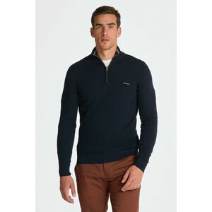 PULÓVER GANT COTTON PIQUE HALFZIP EVENING BLUE kép