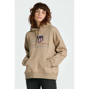 MELEGÍTŐ FELSŐ GANT REL ARCHIVE SHIELD HOODIE DESERT BROWN kép