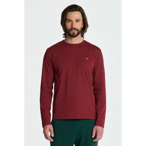 PÓLÓ GANT REG SHIELD LS T-SHIRT PLUMPED RED kép