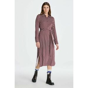 RUHA GANT SLIM GEOMETRIC SHIRT DRESS PLUMPED RED kép